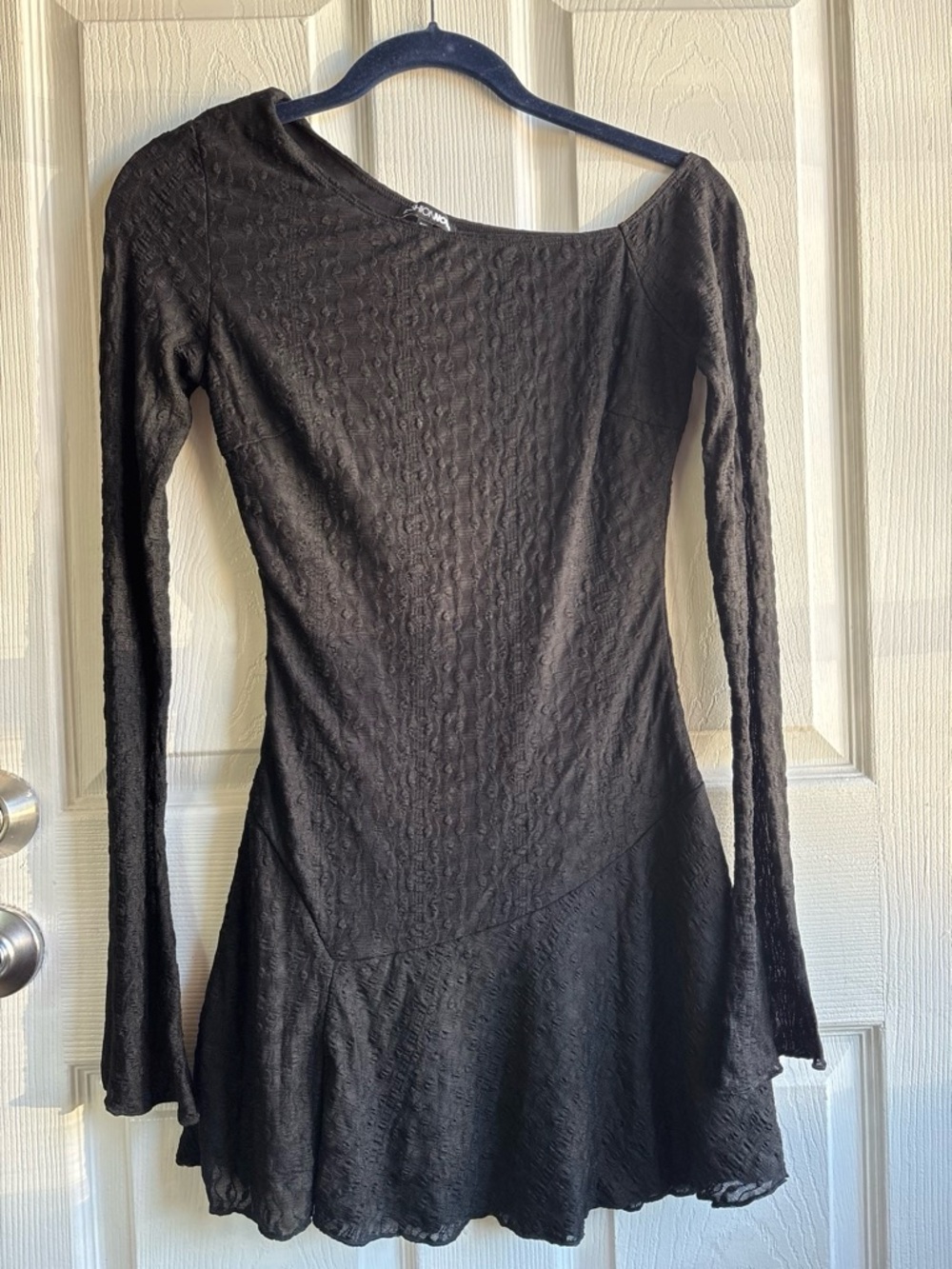Black Mini Dress Long Sleeve Small Fashion Nova